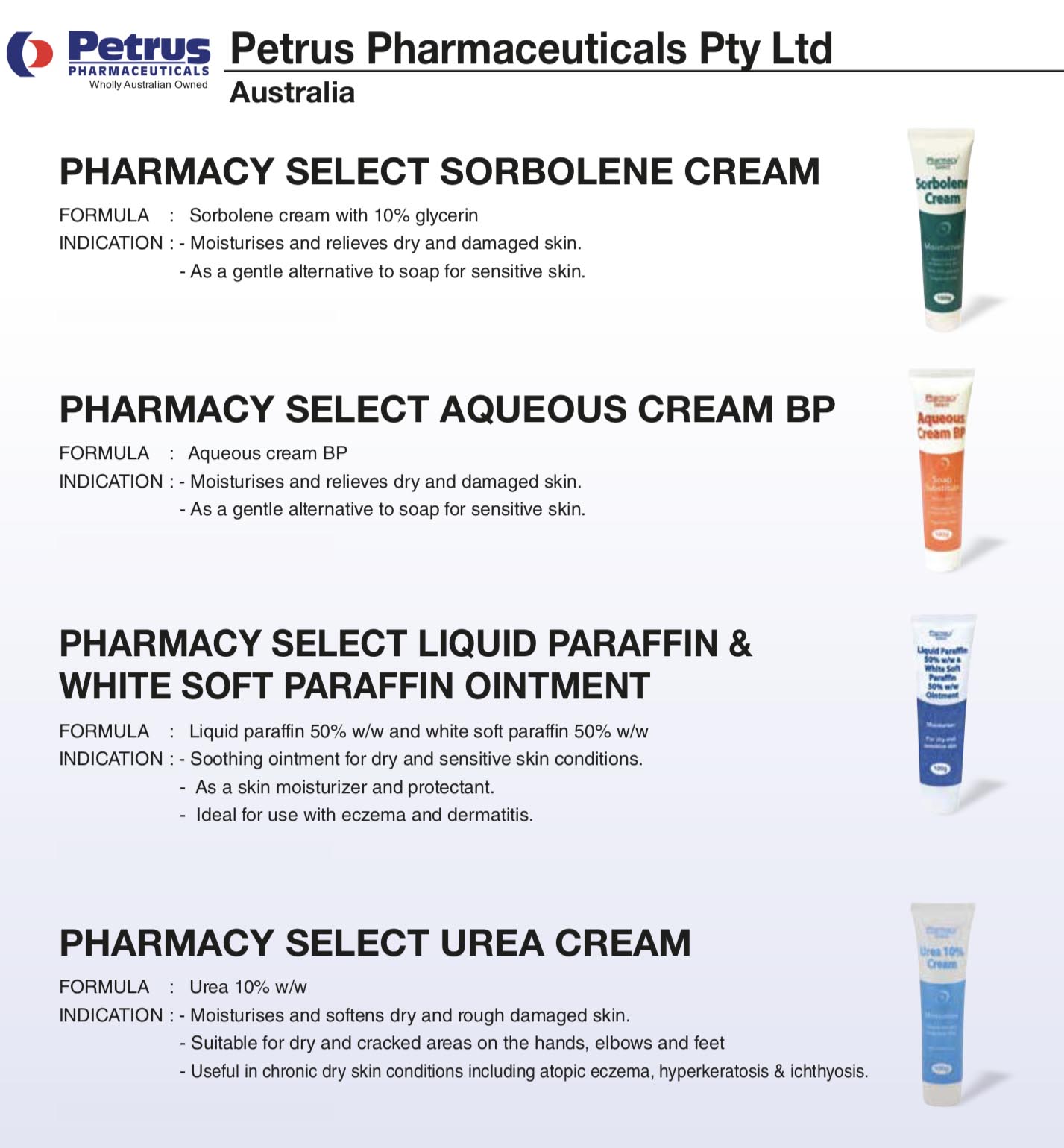 Our Products  Petrus Pharmaceuticals